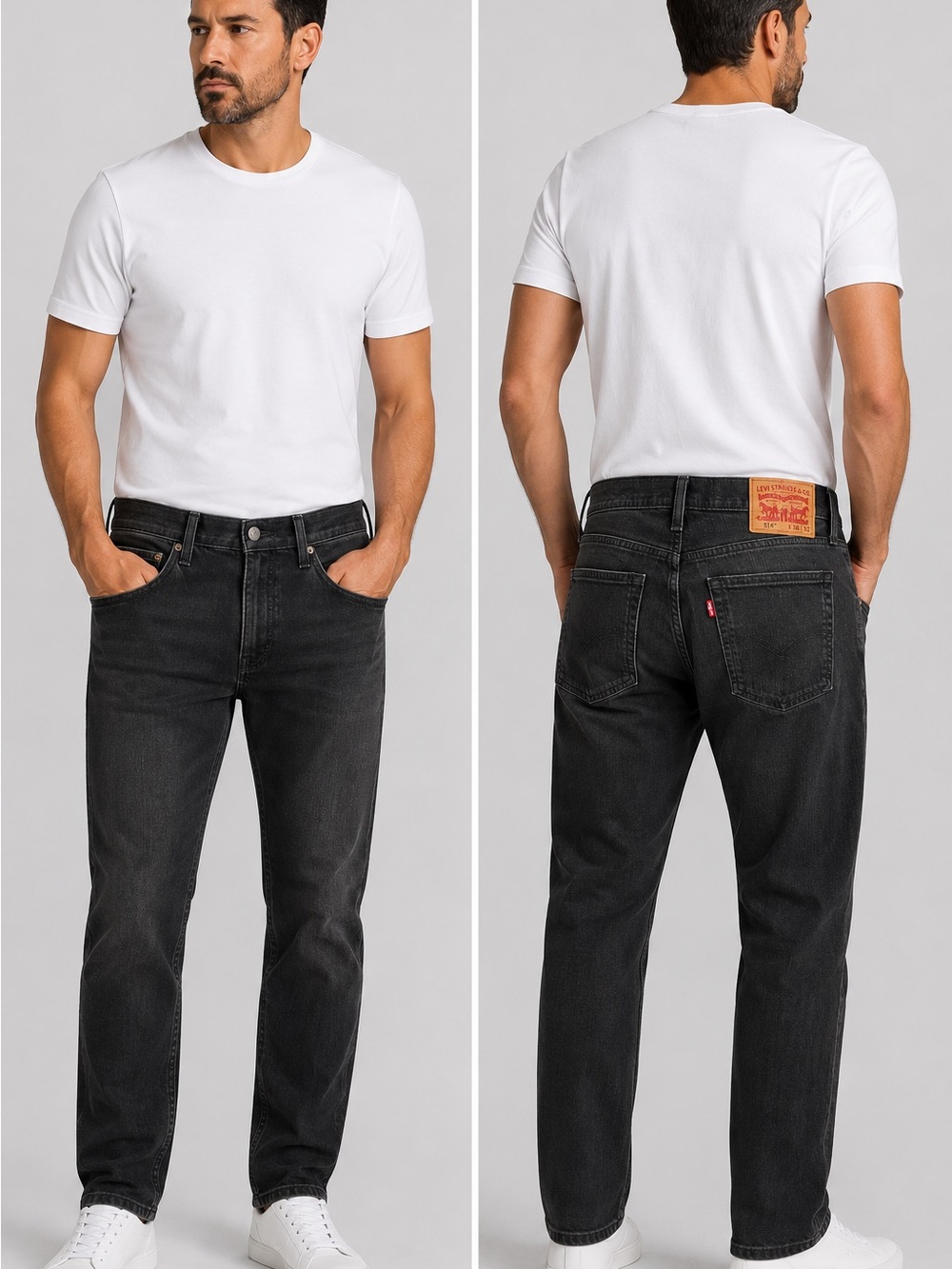 Levi’s 514 Straight Fit Men’s Black Jeans W36 L32 Classic Denim Pants